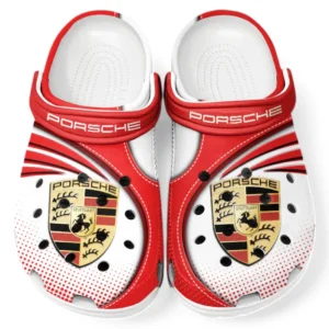 Porsche Crocs Sandalen für Herren Damen, Geschenk für Porsche Fan CAR181031525700 - Rot