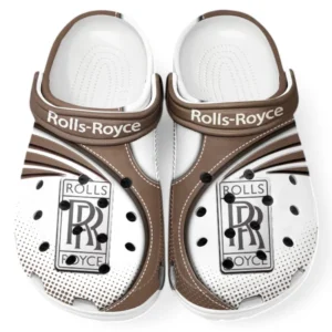 Rolls Royce Crocs Sandalen für Herren Damen, Geschenk für Rolls Royce Fan CAR181031525704 - Braun