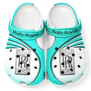 Rolls Royce Crocs Sandalen für Herren Damen, Geschenk für Rolls Royce Fan CAR181031525704 - Cyan