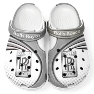 Rolls Royce Crocs Sandalen für Herren Damen, Geschenk für Rolls Royce Fan CAR181031525704 - Grau