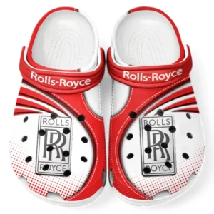 Rolls Royce Crocs Sandalen für Herren Damen, Geschenk für Rolls Royce Fan CAR181031525704 - Rot