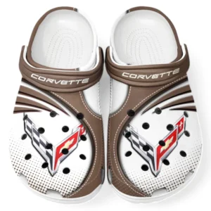 Chevrolet Corvette Crocs Sandalen für Herren Damen, Geschenk für Chevrolet Corvette Fan CAR181031525705 - Braun