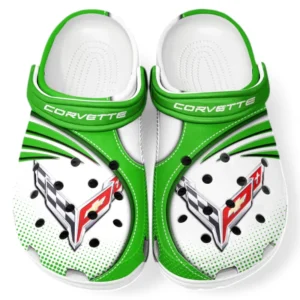 Chevrolet Corvette Crocs Sandalen für Herren Damen, Geschenk für Chevrolet Corvette Fan CAR181031525705 - Grün