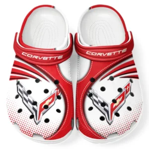 Chevrolet Corvette Crocs Sandalen für Herren Damen, Geschenk für Chevrolet Corvette Fan CAR181031525705 - Rot