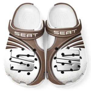 Seat Crocs Sandalen für Herren Damen, Geschenk für Seat Fan CAR181031525711 - Braun