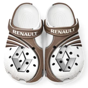 Renault Crocs Sandalen für Herren Damen, Geschenk für Renault Fan CAR181031525716 - Braun