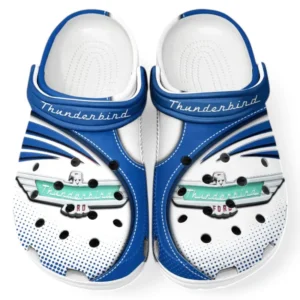 Thunderbird Crocs Sandalen für Herren Damen, Geschenk für Thunderbird Fan CAR181031525717 - Blau