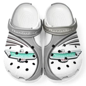 Thunderbird Crocs Sandalen für Herren Damen, Geschenk für Thunderbird Fan CAR181031525717 - Grau