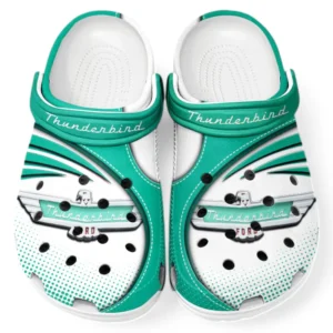 Thunderbird Crocs Sandalen für Herren Damen, Geschenk für Thunderbird Fan CAR181031525717 - Grün