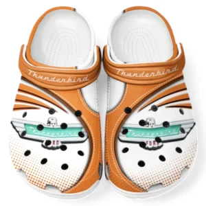 Thunderbird Crocs Sandalen für Herren Damen, Geschenk für Thunderbird Fan CAR181031525717 - Orange