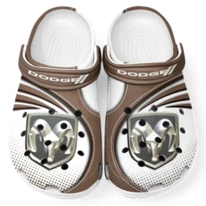 Dodge Crocs Sandalen für Herren Damen, Geschenk für Dodge Fan CAR181031525718 - Braun