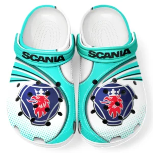 Scania Crocs Sandalen für Herren Damen, Geschenk für Scania Fan CAR181031525728 - Cyan