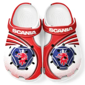 Scania Crocs Sandalen für Herren Damen, Geschenk für Scania Fan CAR181031525728 - Rot