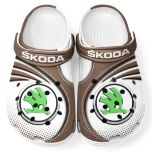 Skoda Crocs Sandalen für Herren Damen, Geschenk für Skoda Fan CAR181031525729 - Braun