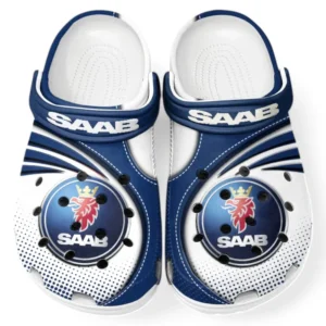 Saab Crocs Sandalen für Herren Damen, Geschenk für Saab Fan CAR181031525735 - Blau