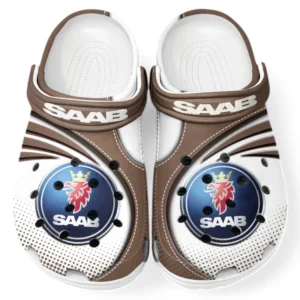Saab Crocs Sandalen für Herren Damen, Geschenk für Saab Fan CAR181031525735 - Braun