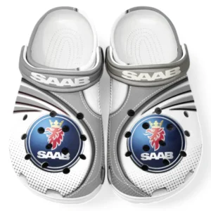 Saab Crocs Sandalen für Herren Damen, Geschenk für Saab Fan CAR181031525735 - Grau
