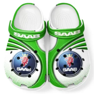 Saab Crocs Sandalen für Herren Damen, Geschenk für Saab Fan CAR181031525735 - Grün