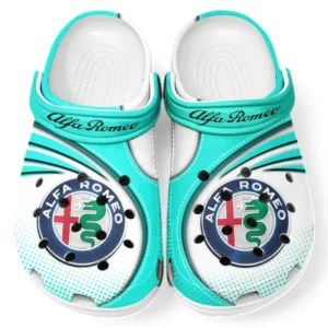 Alfa Romeo Crocs Sandalen für Herren Damen, Geschenk für Alfa Romeo Fan CAR181031525737 - Cyan