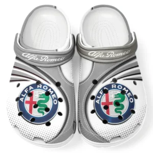 Alfa Romeo Crocs Sandalen für Herren Damen, Geschenk für Alfa Romeo Fan CAR181031525737 - Grau