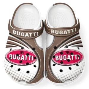 Bugatti Crocs Sandalen für Herren Damen, Geschenk für Bugatti Fan CAR181031525741 - Braun
