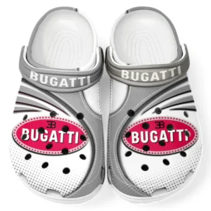 Bugatti Crocs Sandalen für Herren Damen, Geschenk für Bugatti Fan CAR181031525741 - Grau