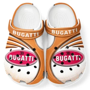 Bugatti Crocs Sandalen für Herren Damen, Geschenk für Bugatti Fan CAR181031525741 - Orange