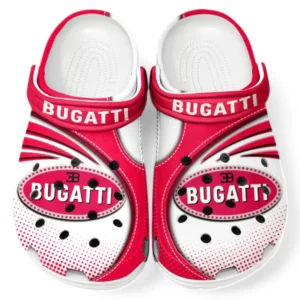 Bugatti Crocs Sandalen für Herren Damen, Geschenk für Bugatti Fan CAR181031525741 - Rot