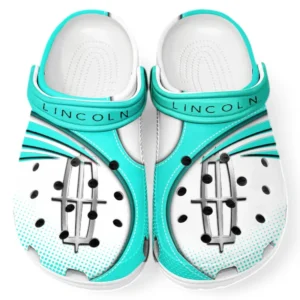 Lincoln Crocs Sandalen für Herren Damen, Geschenk für Lincoln Fan CAR181031525749 - Cyan