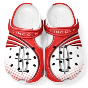 Lincoln Crocs Sandalen für Herren Damen, Geschenk für Lincoln Fan CAR181031525749 - Rot