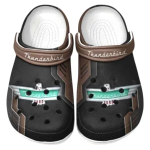 Thunderbird Crocs Clogs Männer Frauen, Geschenk für Thunderbird Fan CAR185031525236 - Braun