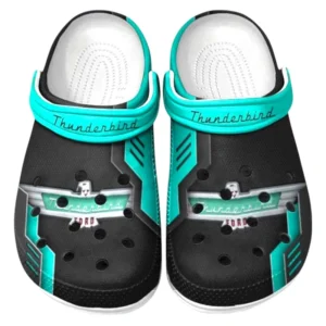Thunderbird Crocs Clogs Männer Frauen, Geschenk für Thunderbird Fan CAR185031525236 - Cyan