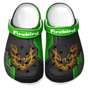 Firebird Pontiac Crocs Clogs Männer Frauen, Geschenk für Firebird Pontiac Fan CAR185031525239 - Grün