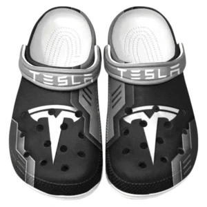 Tesla Crocs Clogs Männer Frauen, Geschenk für Tesla Fan CAR185031525243 - Grau