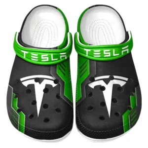 Tesla Crocs Clogs Männer Frauen, Geschenk für Tesla Fan CAR185031525243 - Grün