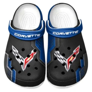 Chevrolet Corvette Crocs Clogs Männer Frauen, Geschenk für Chevrolet Corvette Fan CAR185031525246 - Blau