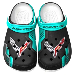 Chevrolet Corvette Crocs Clogs Männer Frauen, Geschenk für Chevrolet Corvette Fan CAR185031525246 - Cyan