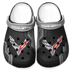Chevrolet Corvette Crocs Clogs Männer Frauen, Geschenk für Chevrolet Corvette Fan CAR185031525246 - Grau