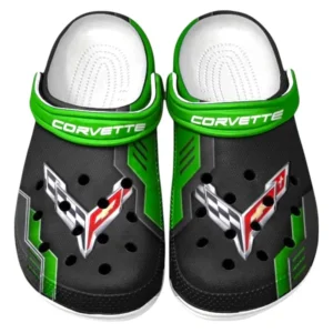 Chevrolet Corvette Crocs Clogs Männer Frauen, Geschenk für Chevrolet Corvette Fan CAR185031525246 - Grün