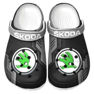 Skoda Crocs Clogs Männer Frauen, Geschenk für Skoda Fan CAR185031525252 - Grau