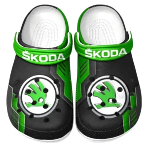 Skoda Crocs Clogs Männer Frauen, Geschenk für Skoda Fan CAR185031525252 - Grün