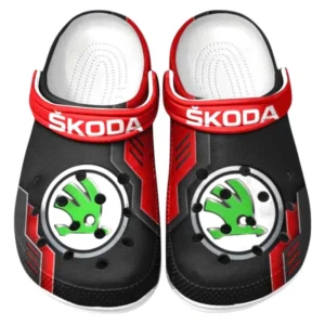 Skoda Crocs Clogs Männer Frauen, Geschenk für Skoda Fan CAR185031525252 - Rot