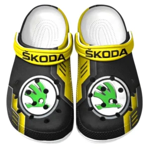 Skoda Crocs Clogs Männer Frauen, Geschenk für Skoda Fan CAR185031525252 - Gelb