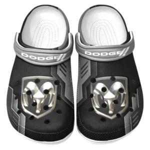 Dodge Crocs Clogs Männer Frauen, Geschenk für Dodge Fan CAR185031525254 - Grau