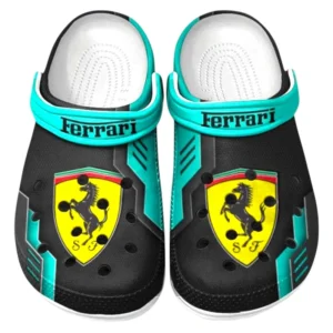 Ferrari Crocs Clogs Männer Frauen, Geschenk für Ferrari Fan CAR185031525258 - Cyan