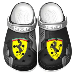 Ferrari Crocs Clogs Männer Frauen, Geschenk für Ferrari Fan CAR185031525258 - Grau