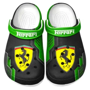 Ferrari Crocs Clogs Männer Frauen, Geschenk für Ferrari Fan CAR185031525258 - Grün