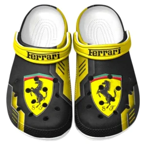 Ferrari Crocs Clogs Männer Frauen, Geschenk für Ferrari Fan CAR185031525258 - Gelb
