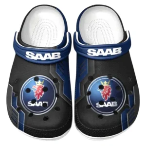 Saab Crocs Clogs Männer Frauen, Geschenk für Saab Fan CAR185031525265 - Blau
