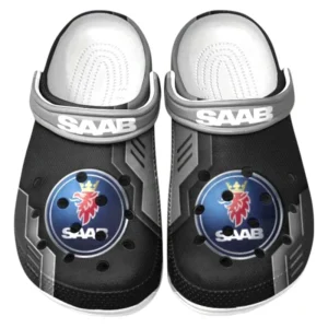 Saab Crocs Clogs Männer Frauen, Geschenk für Saab Fan CAR185031525265 - Grau